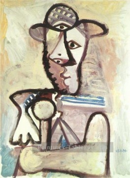 duc d'albe 2 Tableau Peinture - Buste d homme 2 1971 Cubisme